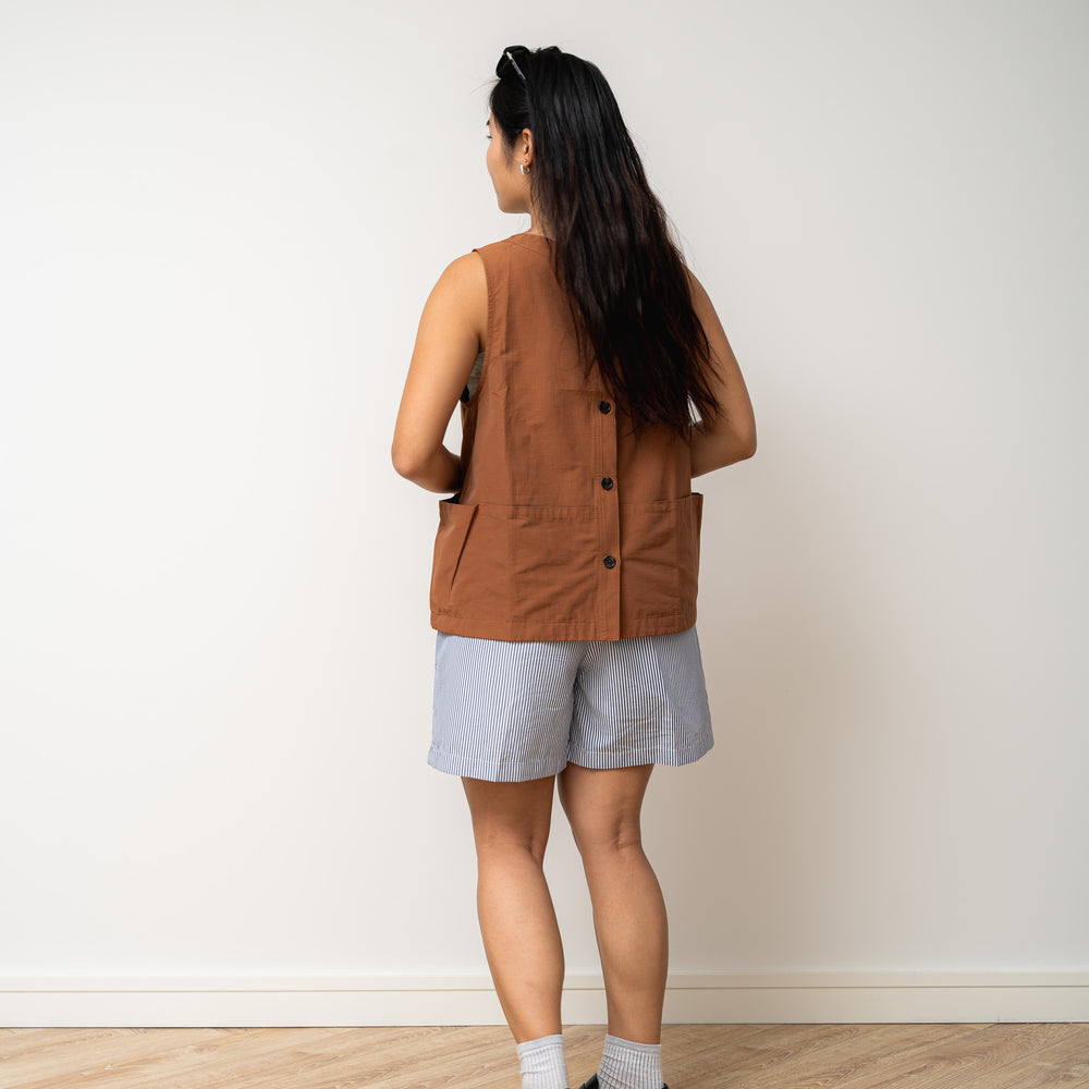 
                  
                    2 Way Pocket Vest Outerwear- Burnt Orange
                  
                