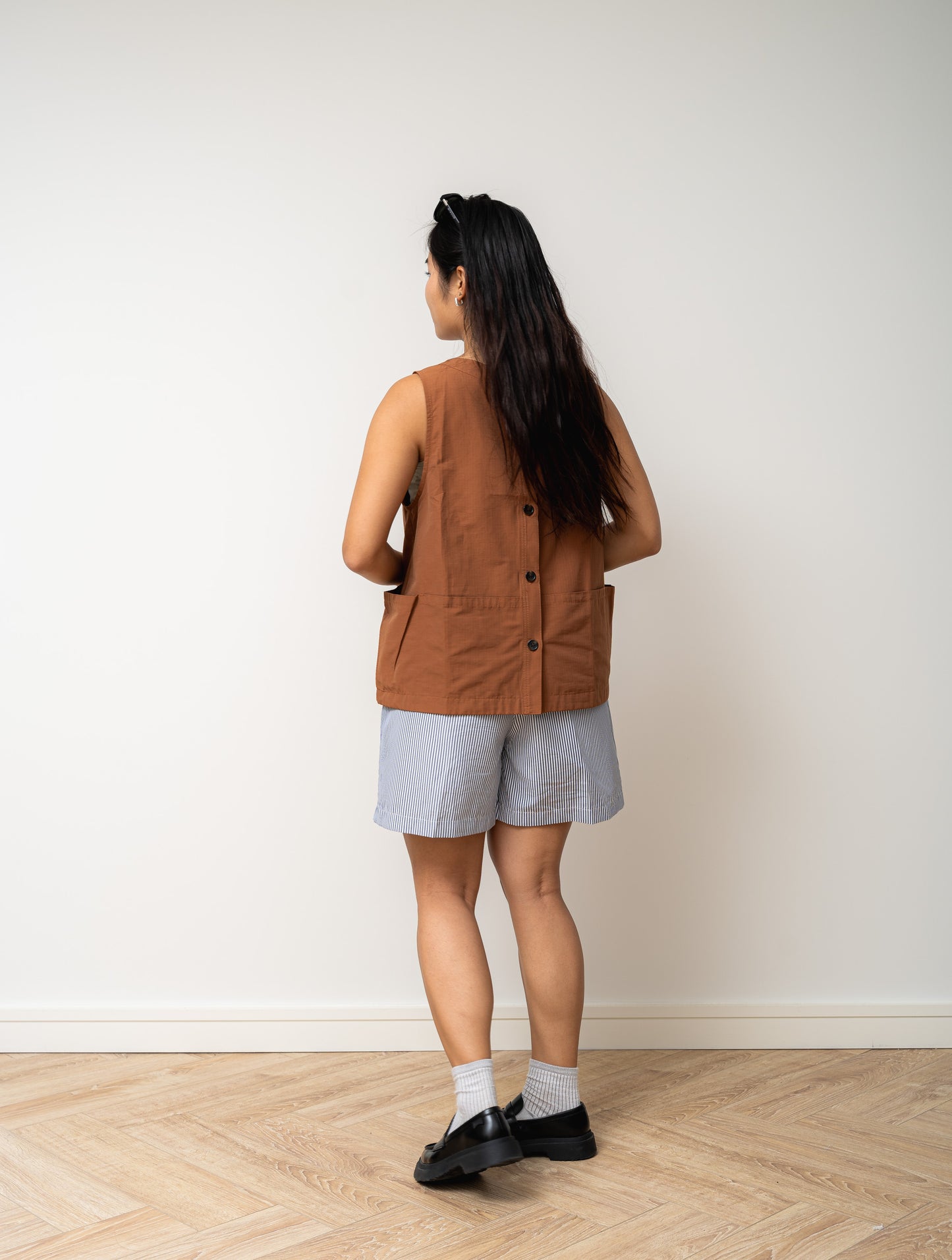 
                  
                    2 Way Pocket Vest Outerwear- Burnt Orange
                  
                