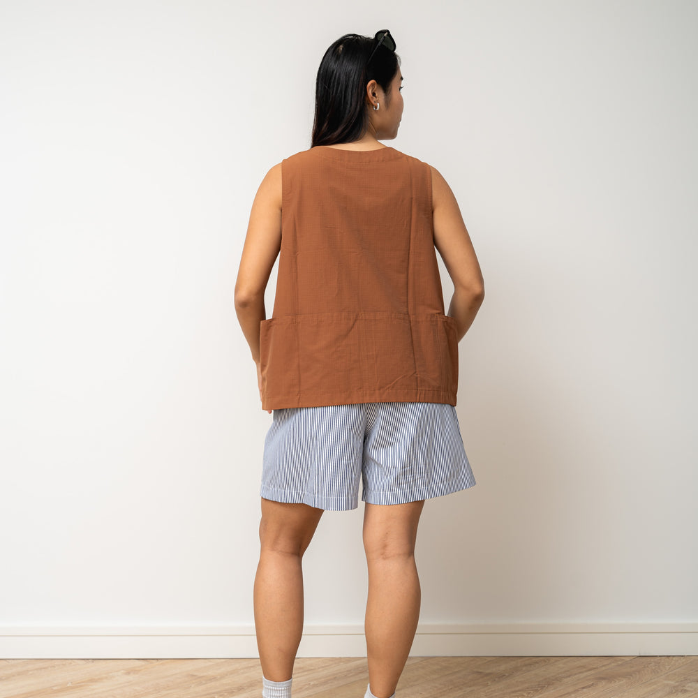 
                  
                    2 Way Pocket Vest Outerwear- Burnt Orange
                  
                