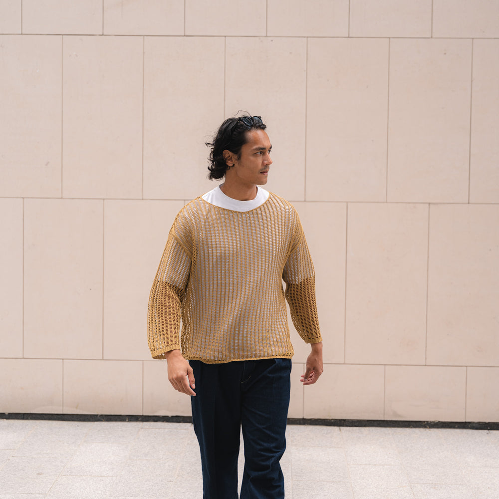 
                  
                    Yutaka Mesh Unisex Knitwear- Mustard
                  
                